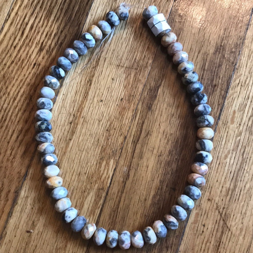 Faceted stone necklace
